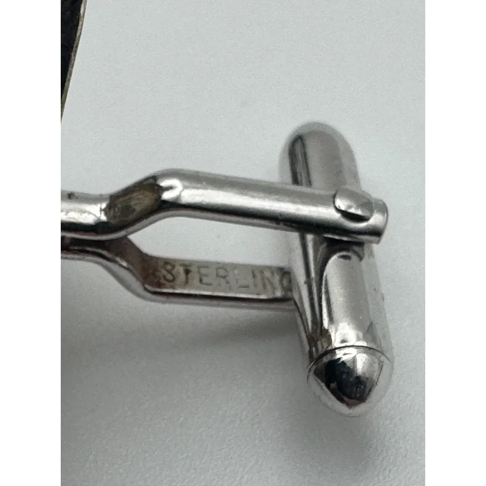 Vintage Atomic Cufflinks 1950s Fish Mid Century Modern Starburst Sterling READ